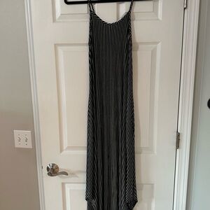 Carly Jean Los Angeles Stella Black and White Striped Women's Dress